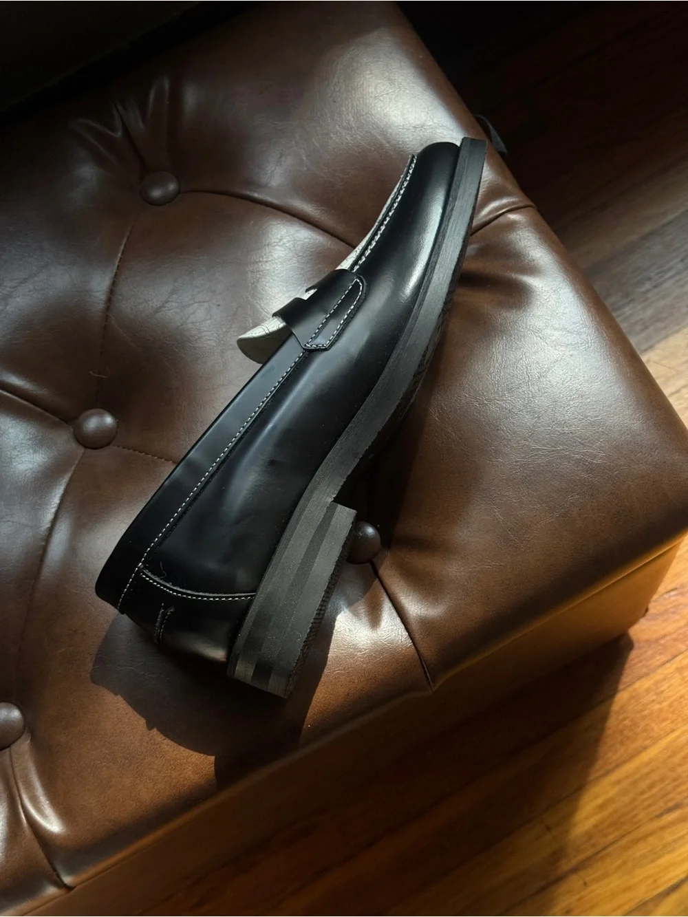 Duke + Dexter black leather