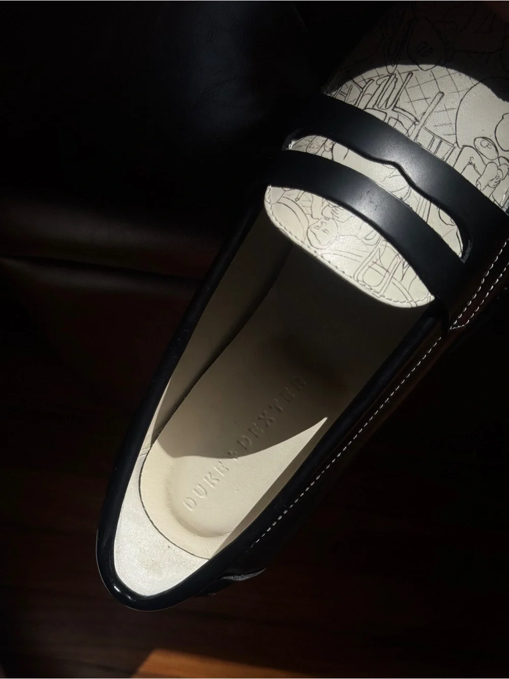 Duke + Dexter black leather
