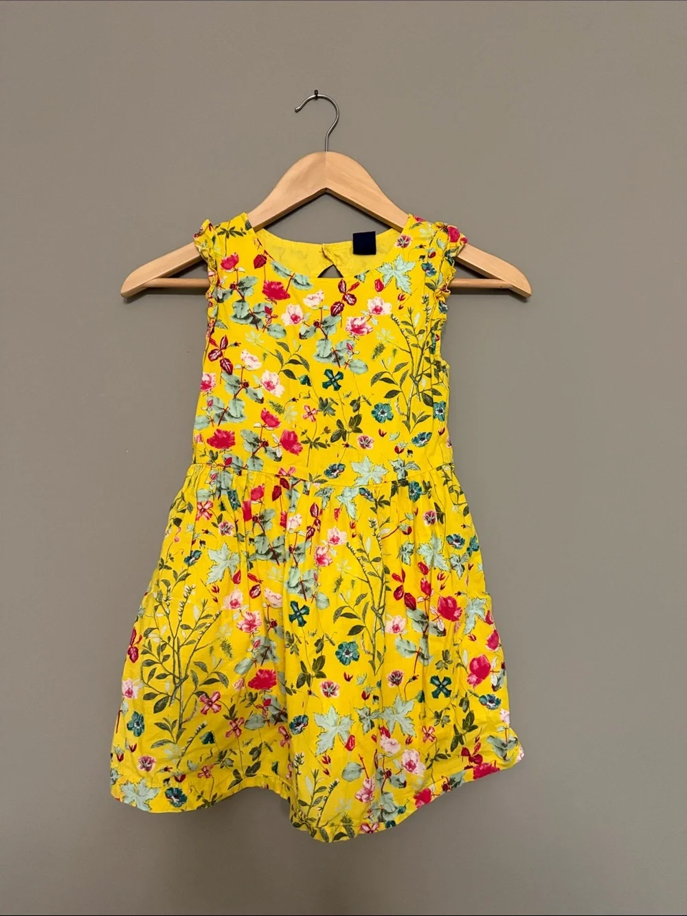 GAP Yellow Floral Sleeveless Sundress
