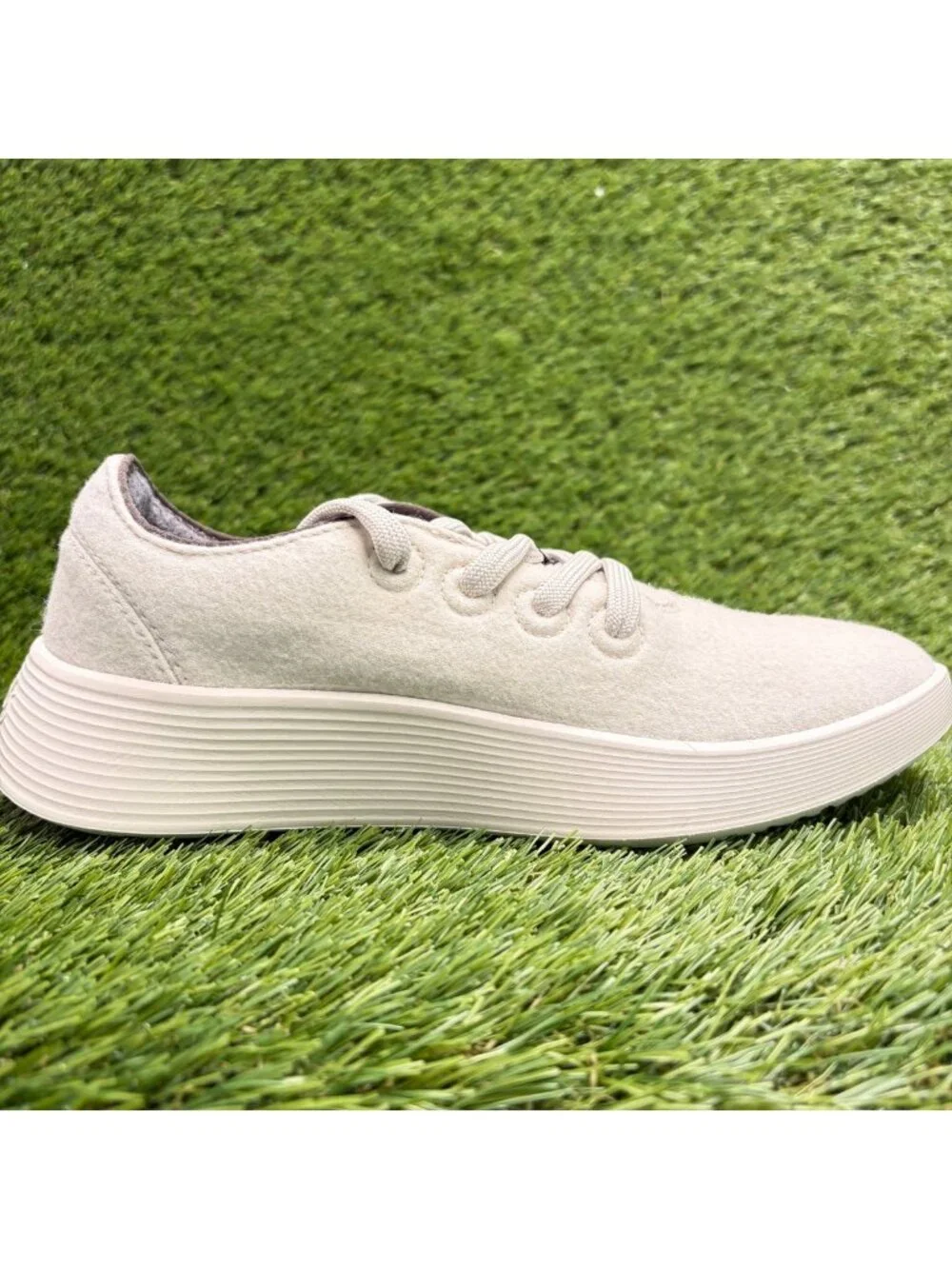 Allbirds Wool Runner Go Womens Size 6.5 Ivory Athletic Running Shoes Sneakers