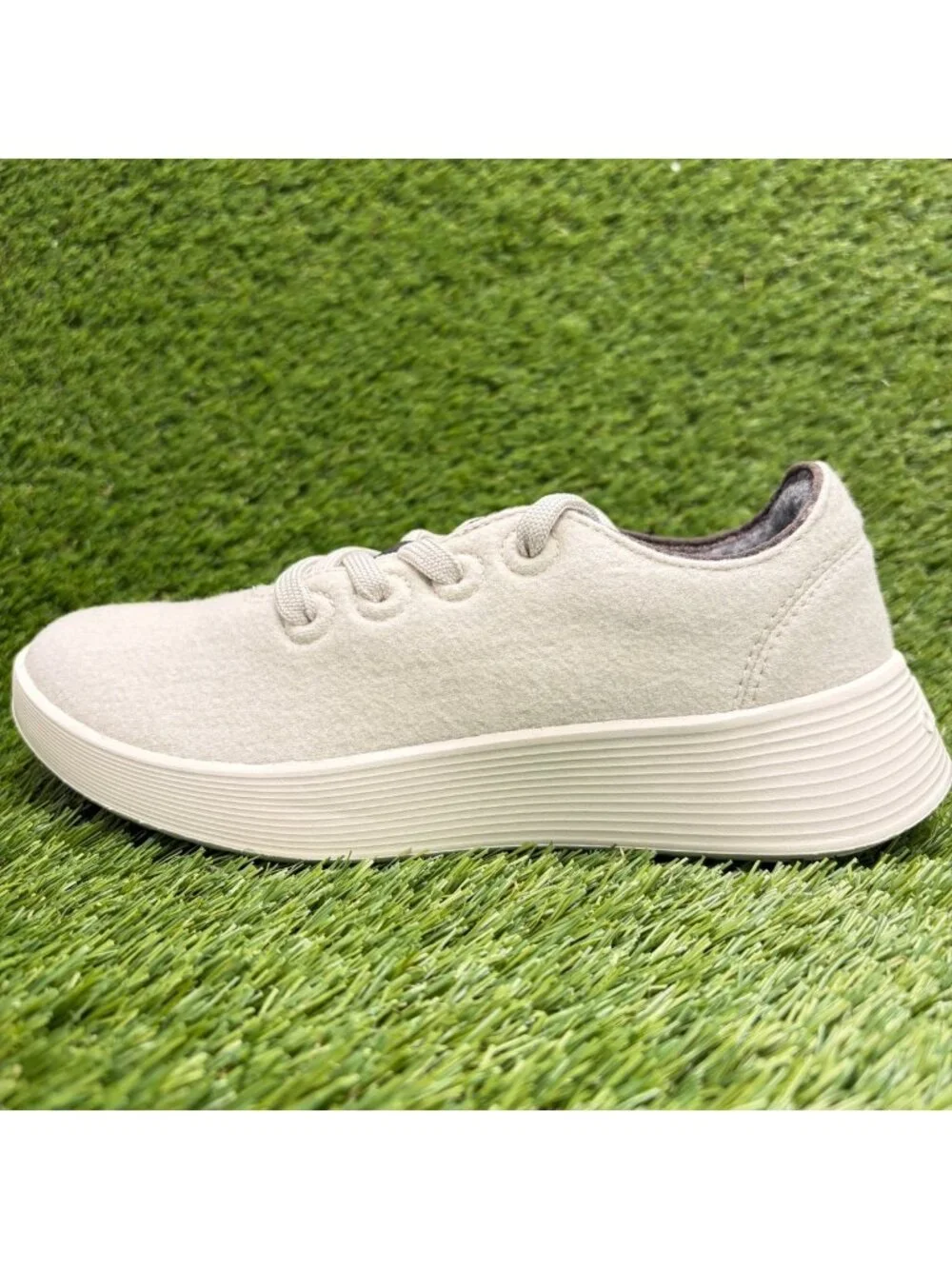 Allbirds Wool Runner Go Womens Size 6.5 Ivory Athletic Running Shoes Sneakers