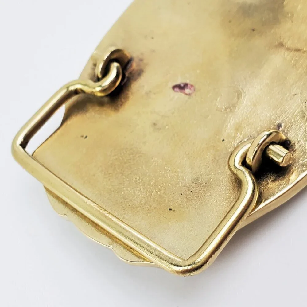 BASS Anglers Sportsman Society Fishing Belt Buckle Solid Brass