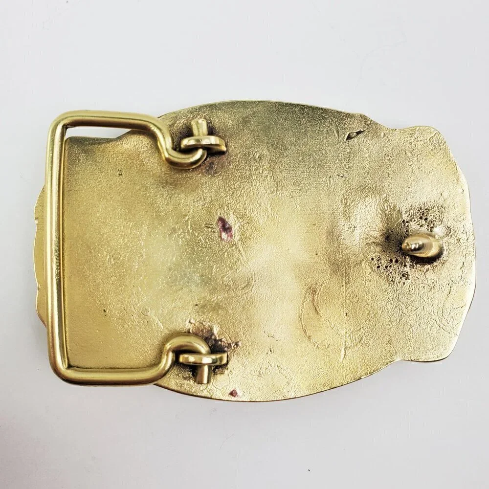 BASS Anglers Sportsman Society Fishing Belt Buckle Solid Brass