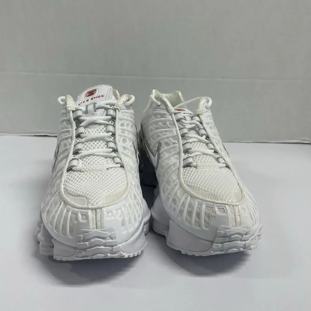 Nike Wmns Shox TL White Silver 2023 AR3566 100 Size 6.5 Women Vintage Yellowing