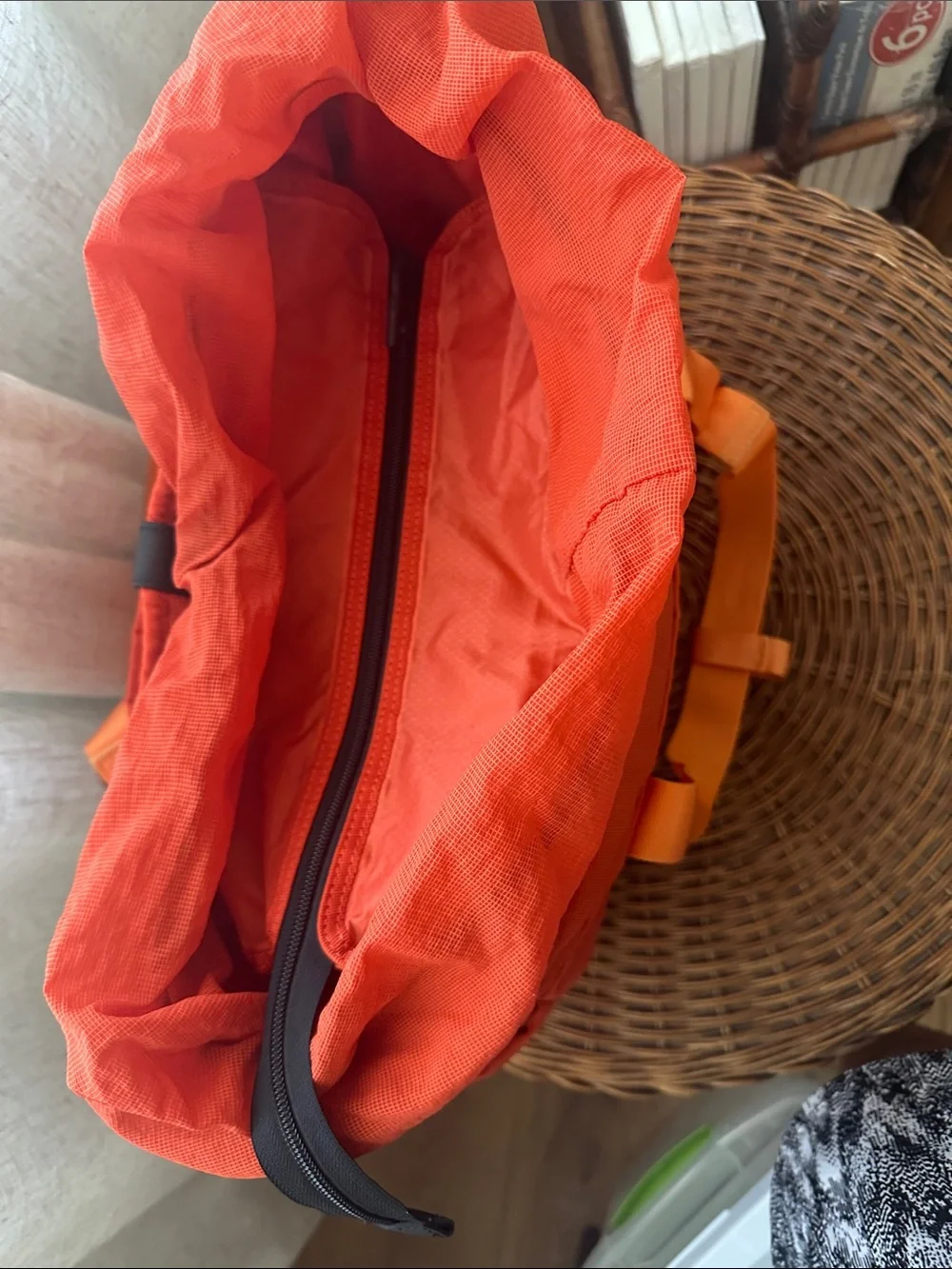 lululemon athletica Orange Quilted Duffel with Bright Straps