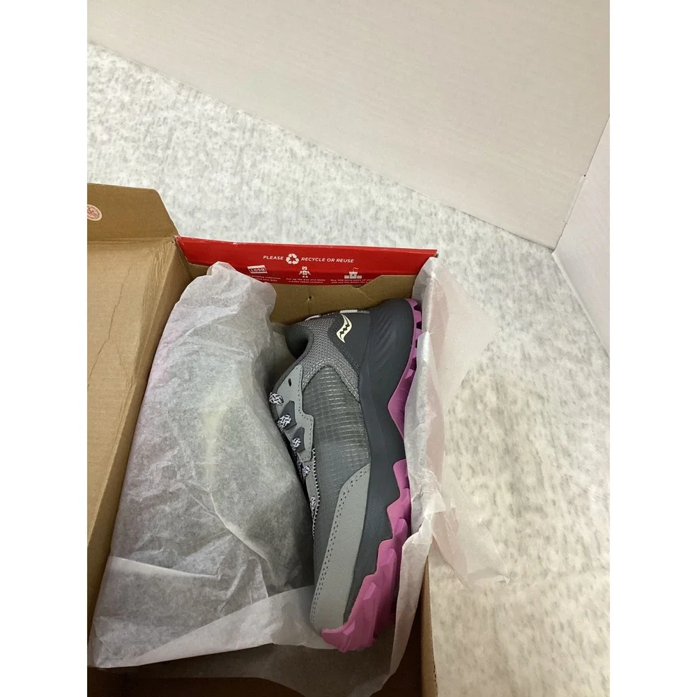 Saucony Aura TR Womens Trail Running‎ Shoes Fossil Grape Grey Purple S10862-12 5