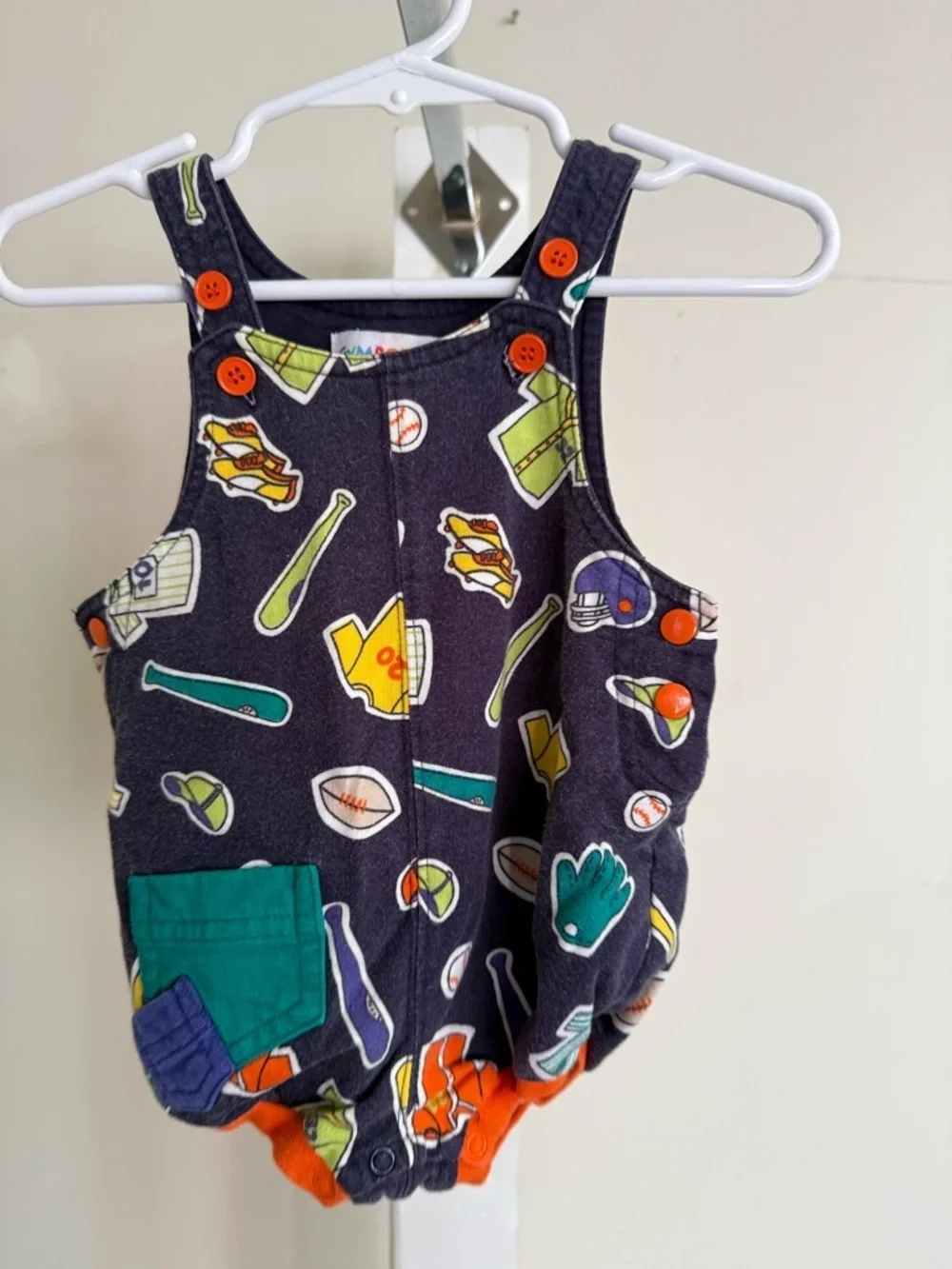 Vintage Gymboree Rainbow Tag Sports Romper
