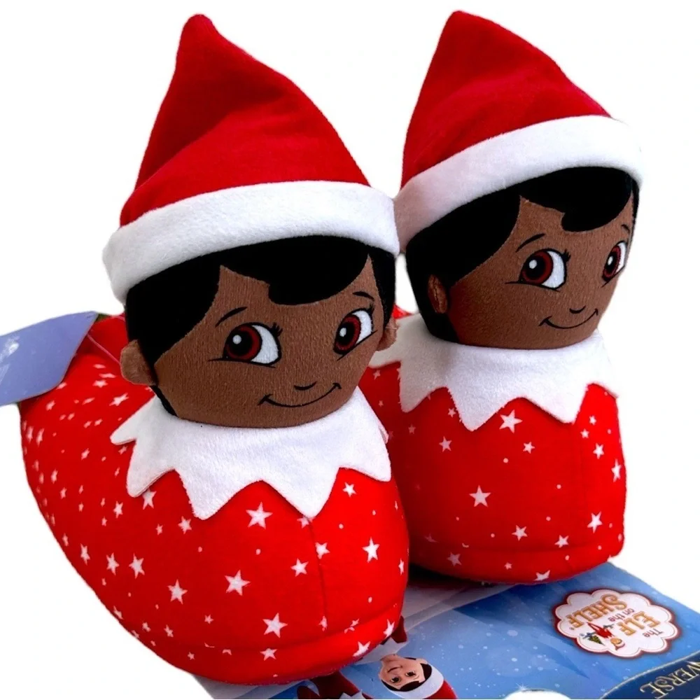 New Elf on the Shelf Holiday Christmas Character Slippers Girls size XL (4-5)