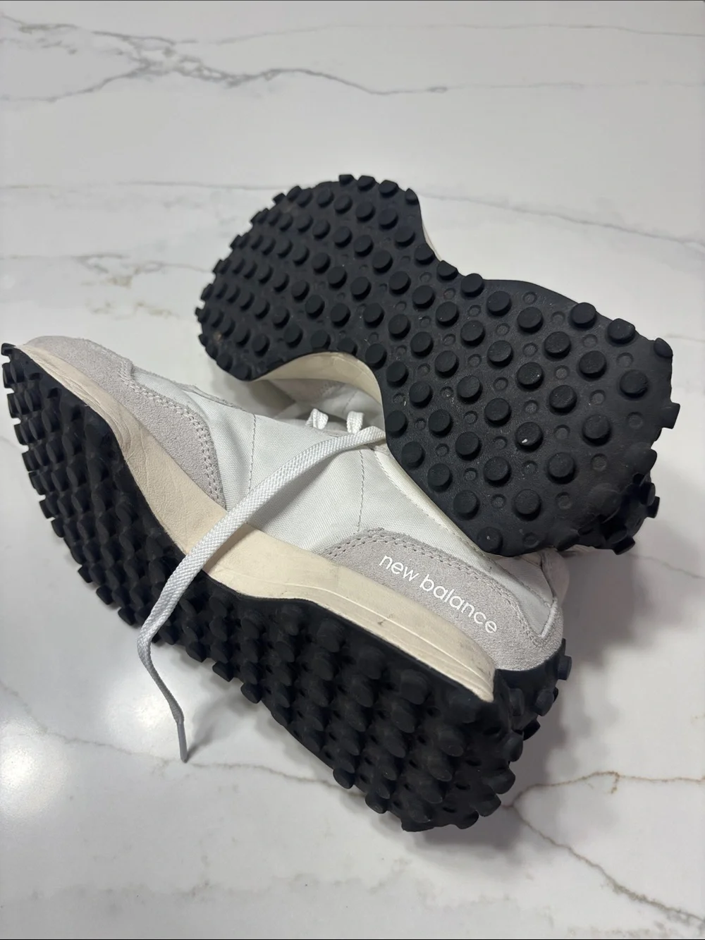 New Balance Women's White, Cream & Black Retro-Runner Sneakers