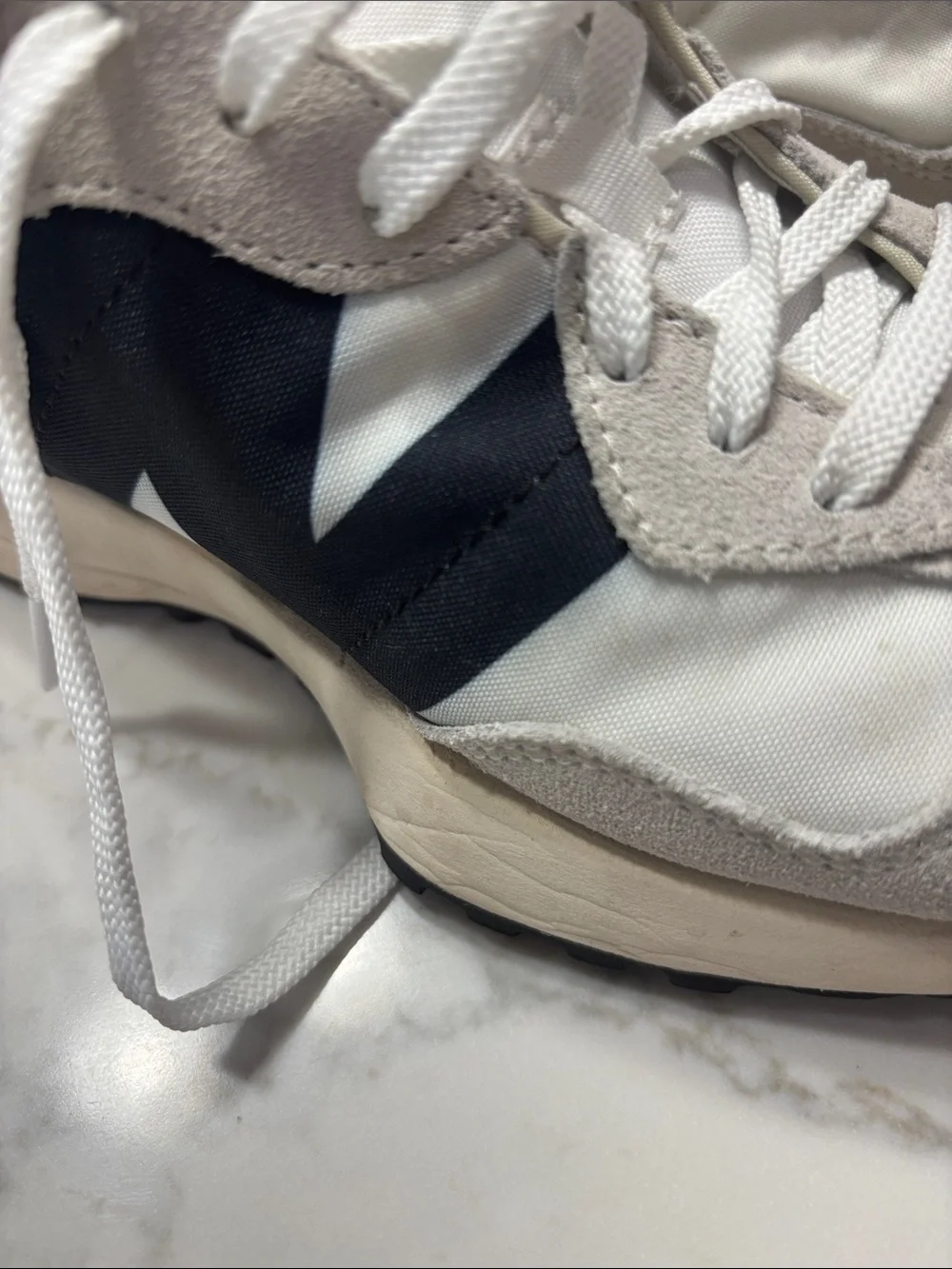 New Balance Women's White, Cream & Black Retro-Runner Sneakers