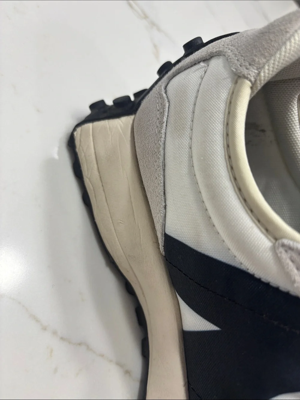 New Balance Women's White, Cream & Black Retro-Runner Sneakers
