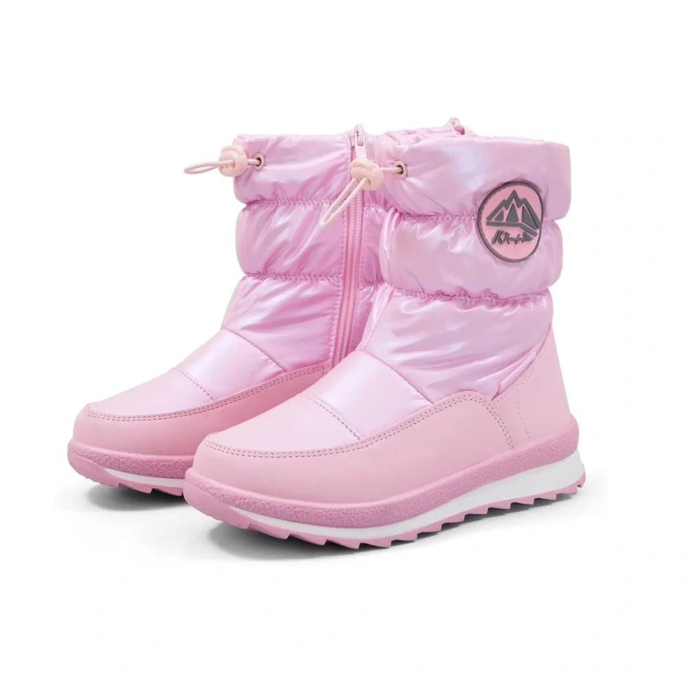 K KomForme - Kids Snow Boots for Girls Outdoor Boots Waterproof w Fur Lined