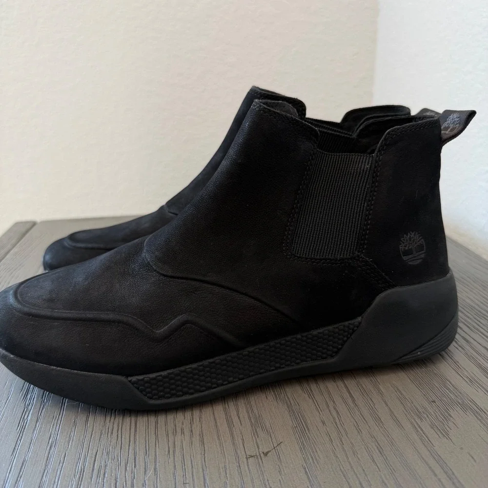 Timberland Kiri Up Chelsea Boots Black Leather A1UN2 Mens 7.5 Womens 9‎