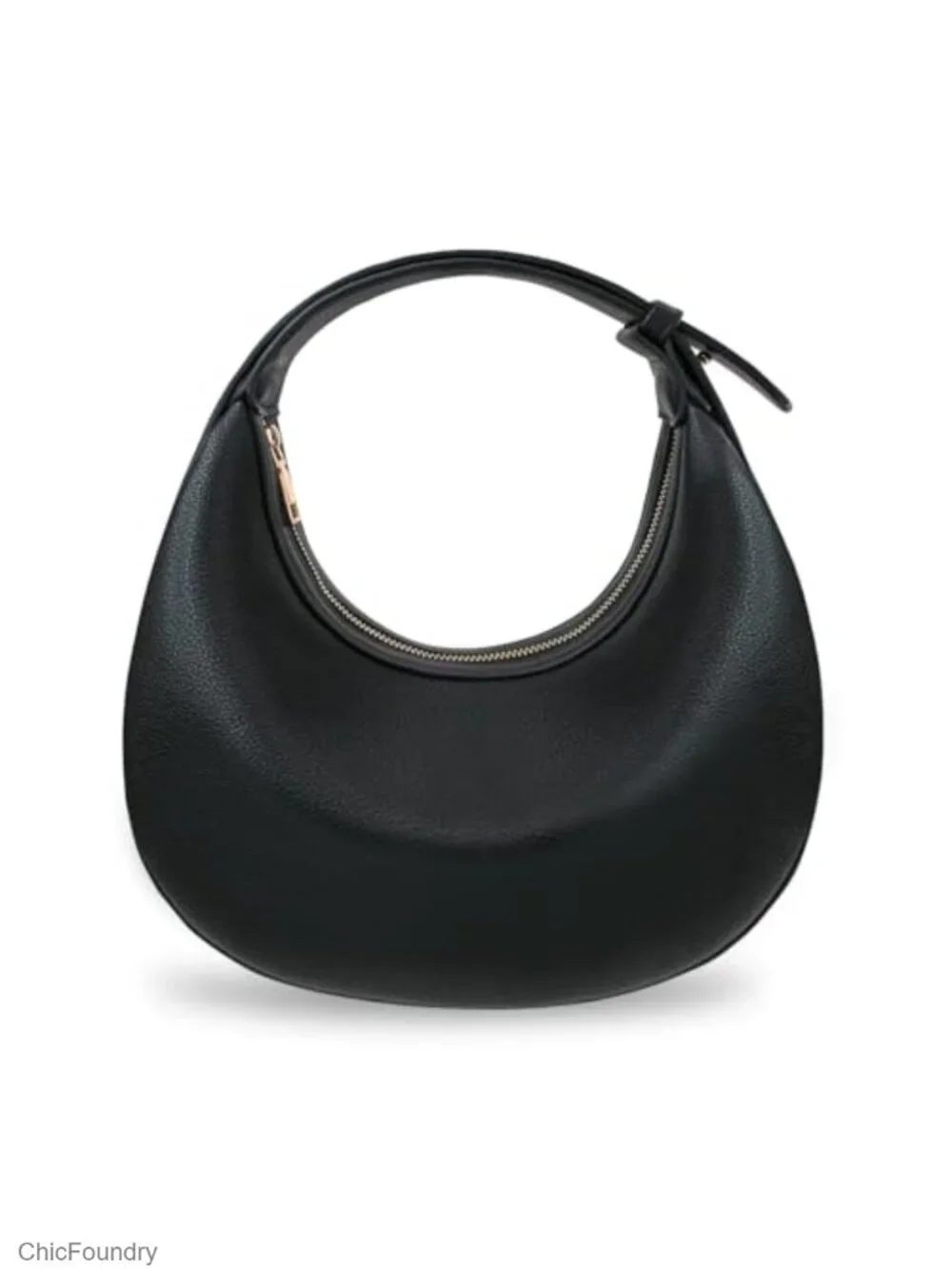 Crescent Shape Hobo Handbag Large Capacity Crossbody Shoulder Bag Leather