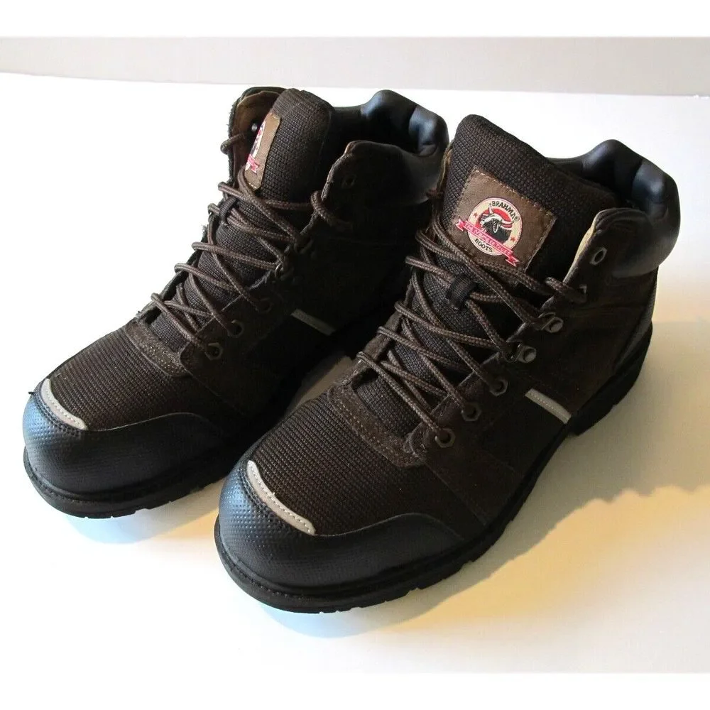 Brahma Men's Steel Toe Work‎ Safety Boots Brown ASTM F2413-11 Size 13
