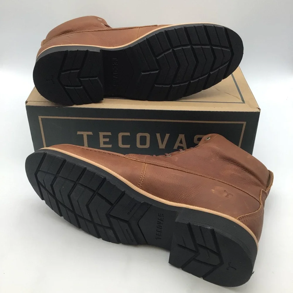 Tecovas The Rugged‎ Moc Saddle WP Cowhide Leather Boots Mens Size 14 D NEW