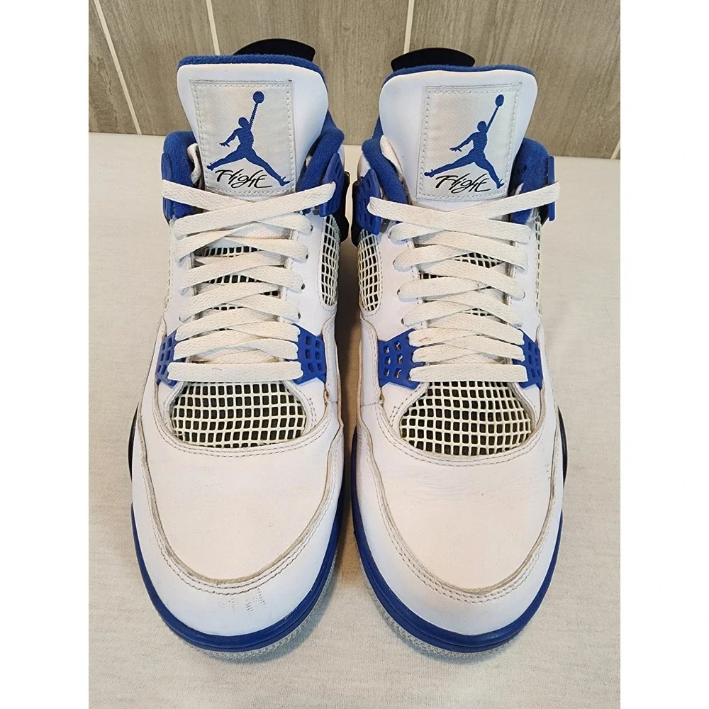 Air Jordan 4 Retro Motorsport 2017 Mens 12.5 White Game Royal Black 308497-117