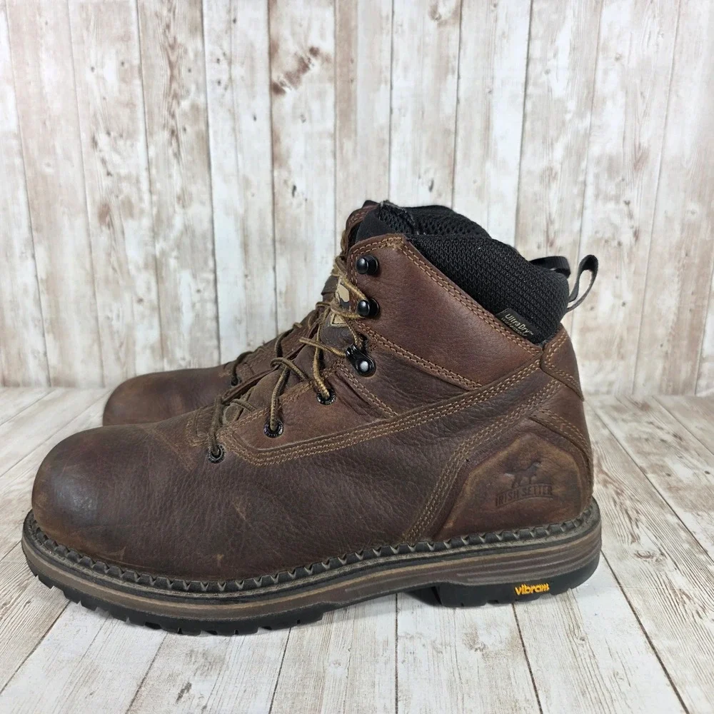 Irish Setter 83608 Work Boots Mens Size 11 D Brown‎ Leather Waterproof Vibram