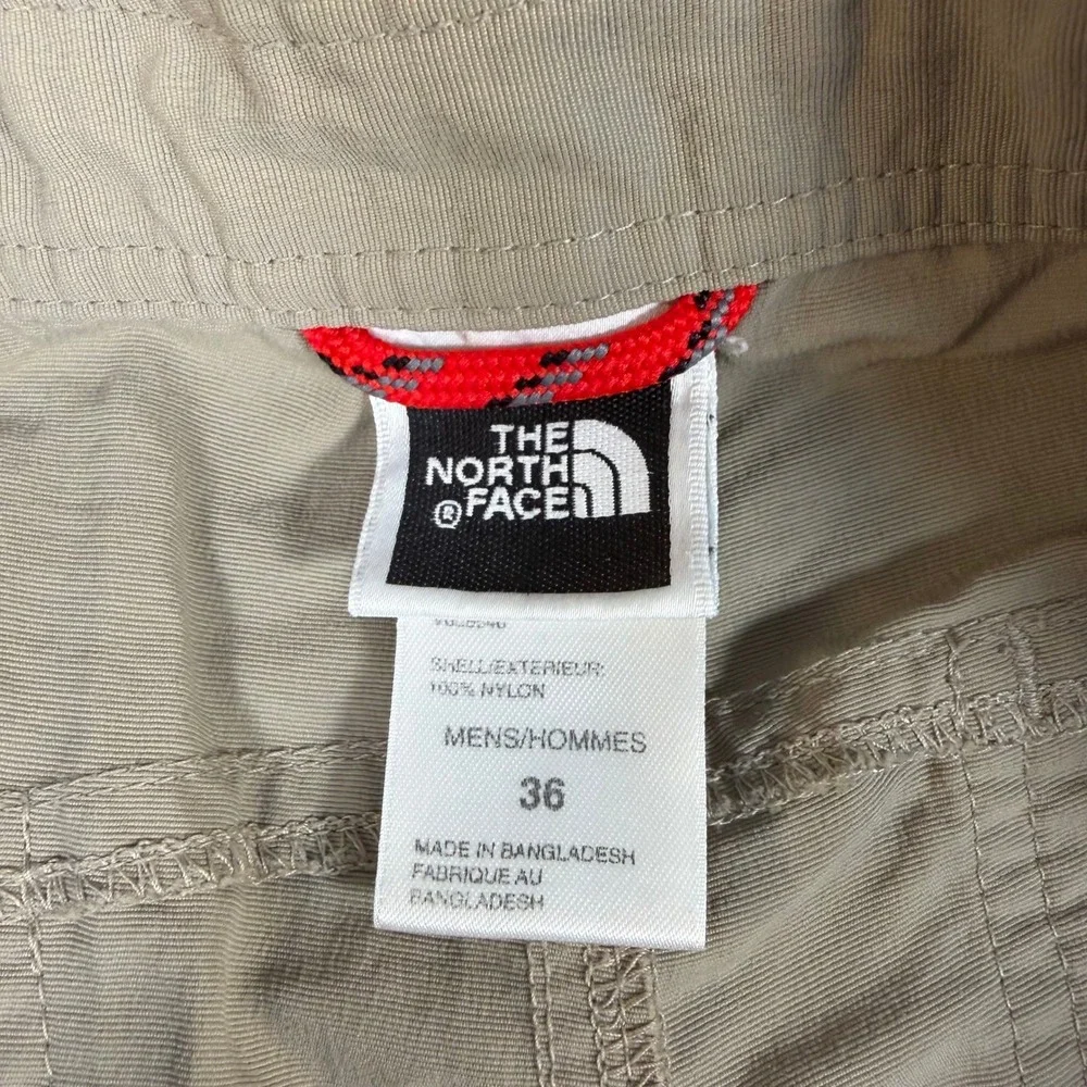 The North Face Mens Khaki Nylon Hiking Utility Shorts Tan Size 36 V608546 #2298‎