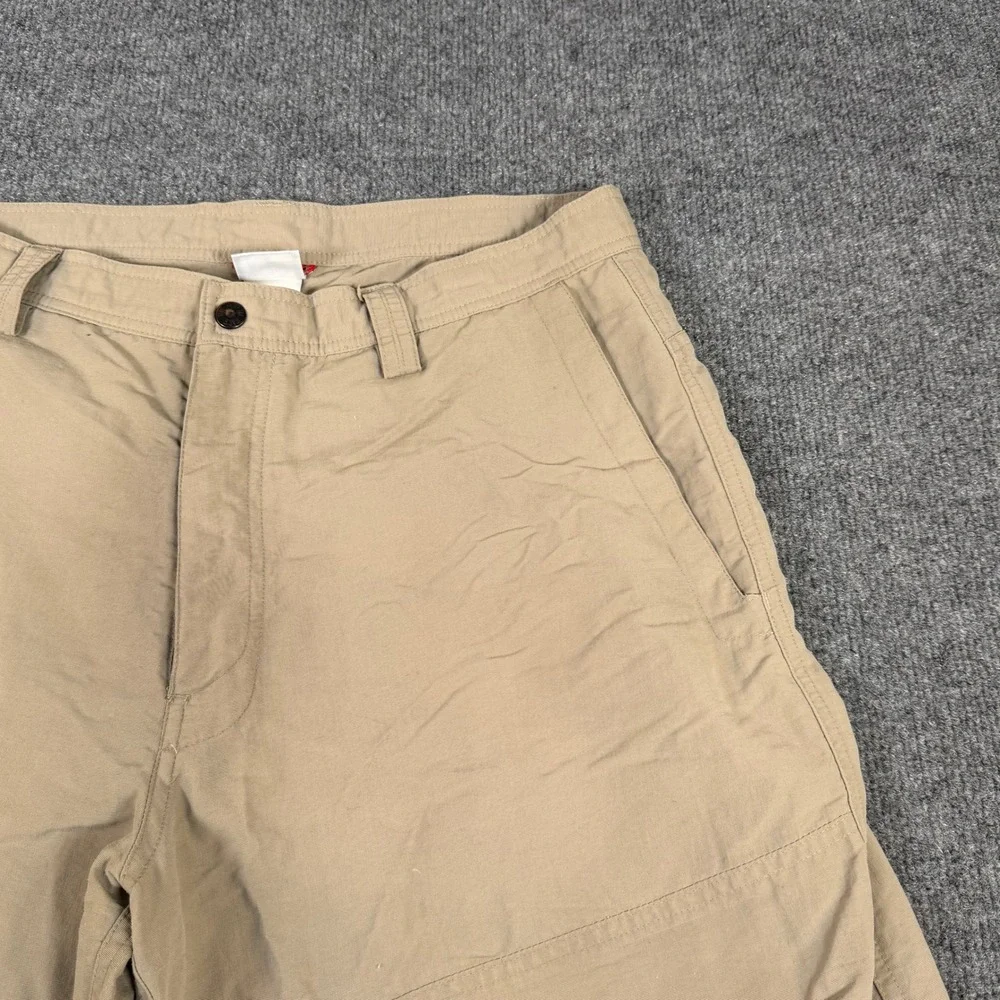 The North Face Mens Khaki Nylon Hiking Utility Shorts Tan Size 36 V608546 #2298‎