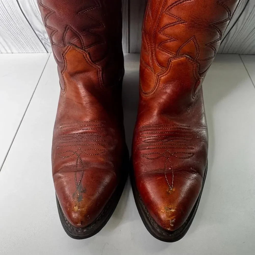 Vintage Biltrite Men’s Brown Leather Western Cowboy Boots 10D