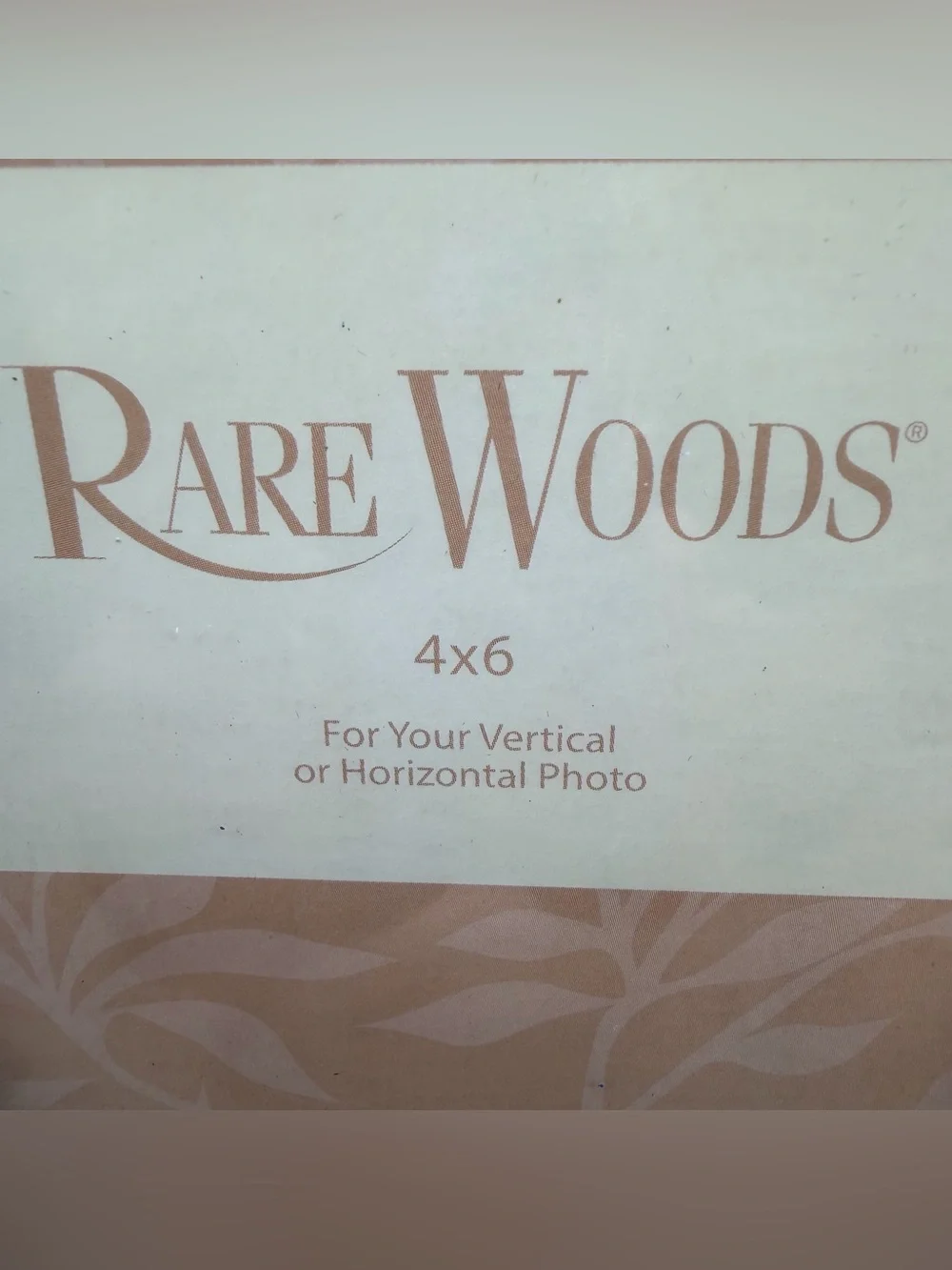 Rare Woods 4x6 Carved Wood Picture Frame in Warm Brown