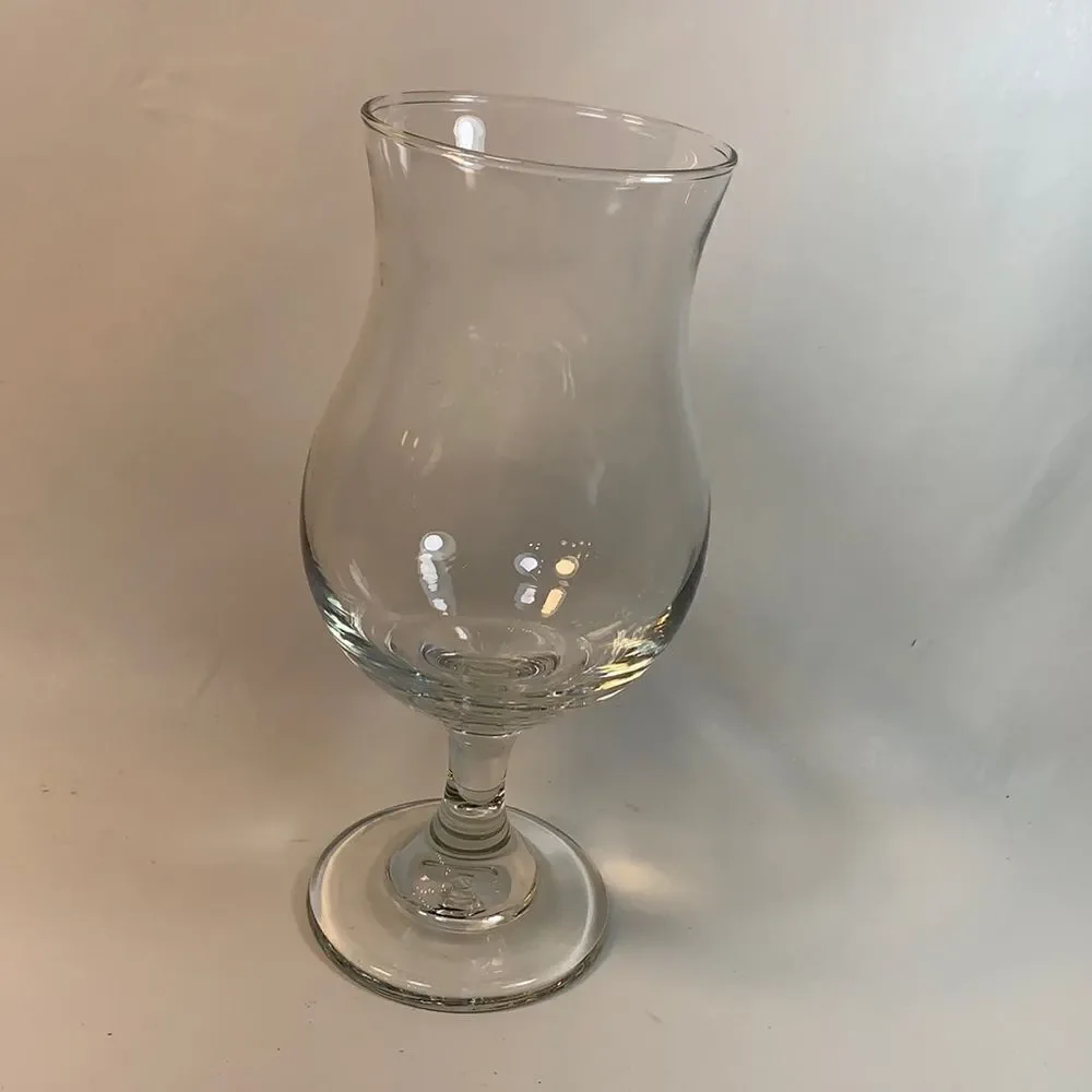 Hurricane Pina Colada Glass Heavy Bottom Rim 16 Oz Each Bar Cocktails One Glass