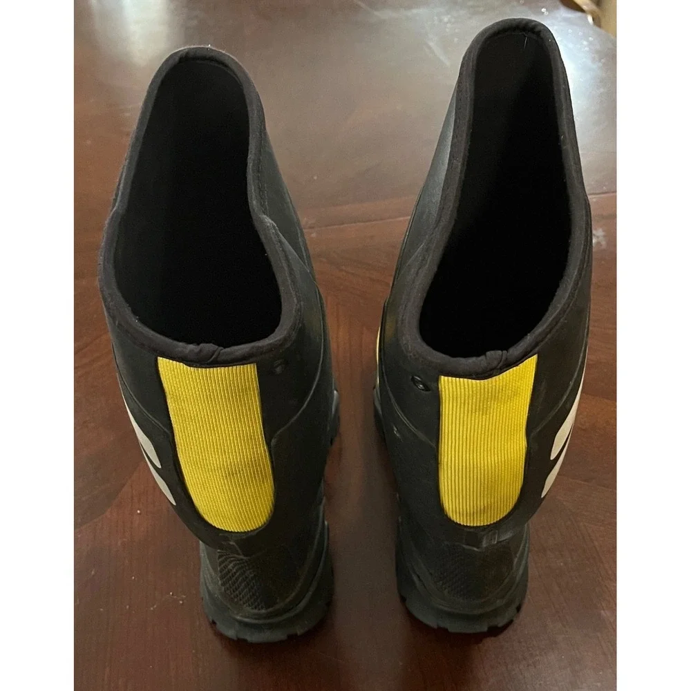 Honeywell 0117 Mens Steel Toe Rubber Work Boots Black Yellow Safety Size 11
