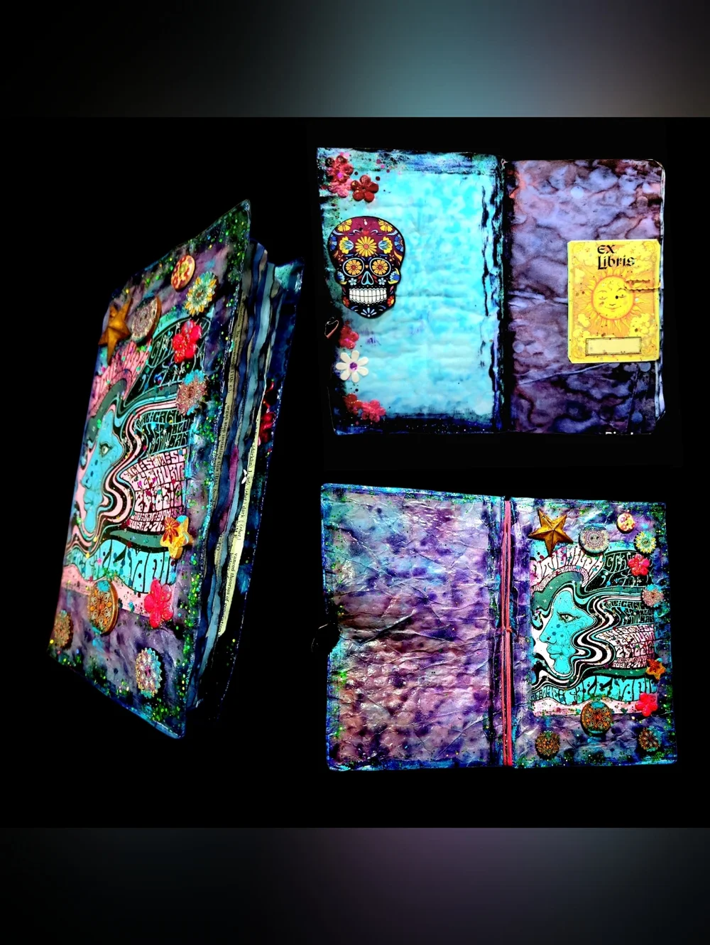 Grateful Dead Music Inspired Junk Journal Handmade Vintage Creative Notebook