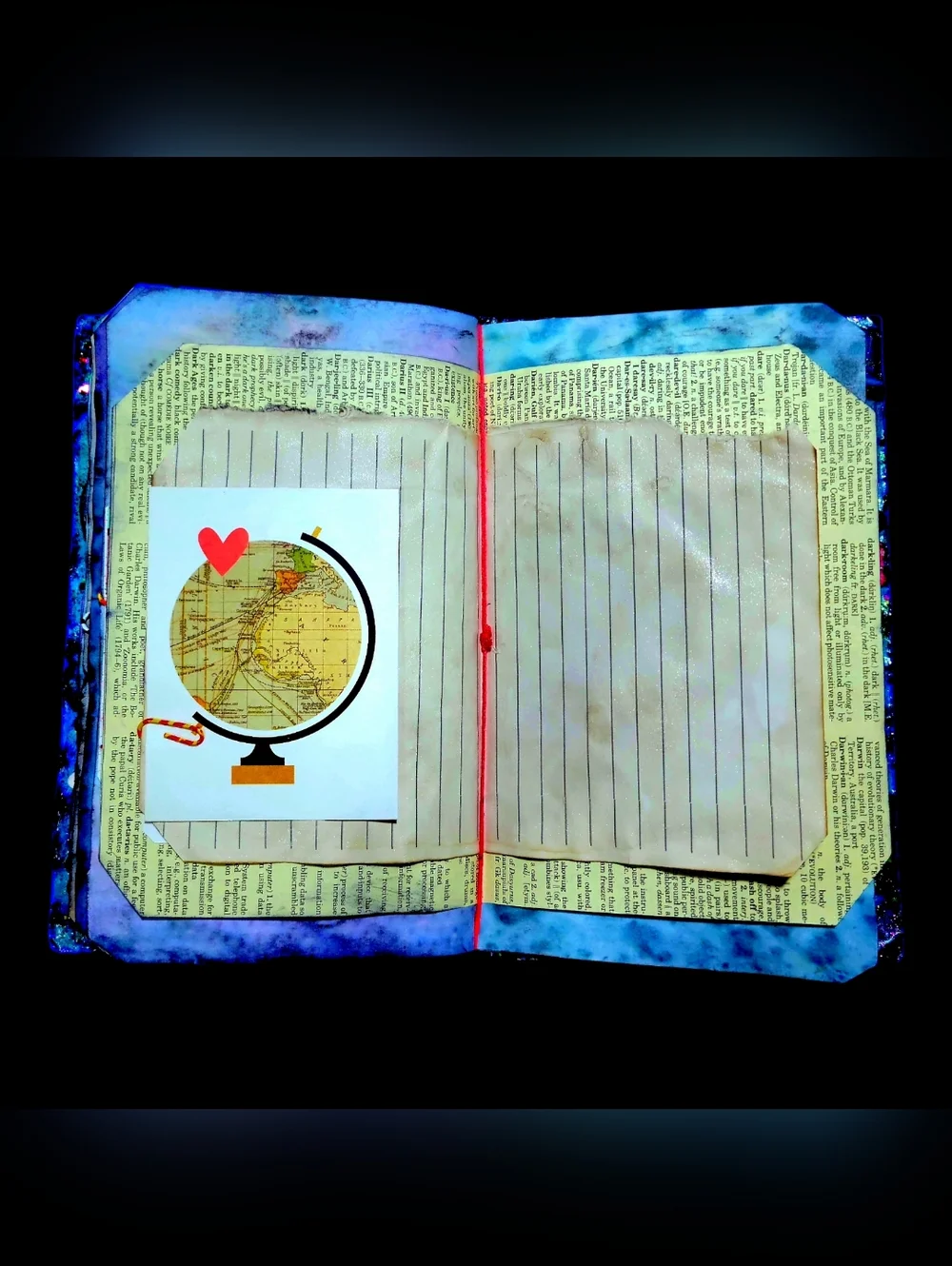 Grateful Dead Music Inspired Junk Journal Handmade Vintage Creative Notebook