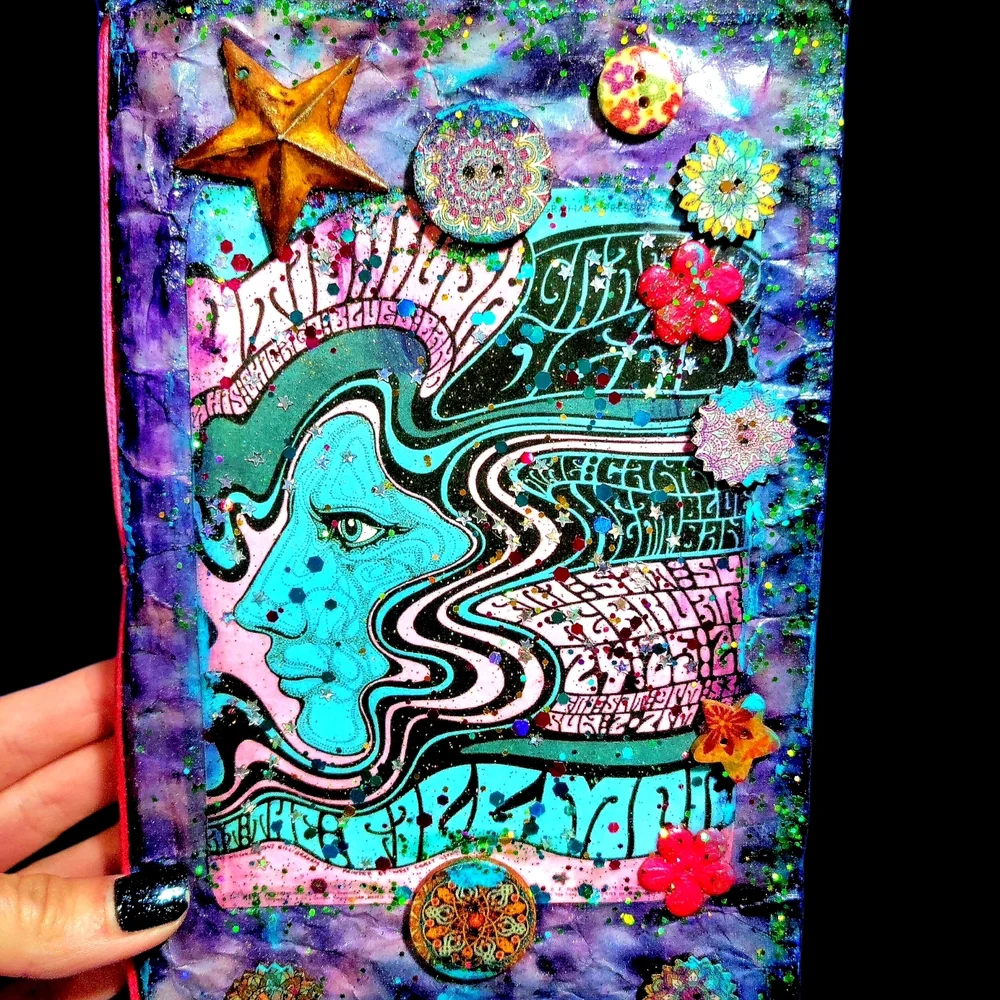 Grateful Dead Music Inspired Junk Journal Handmade Vintage Creative Notebook