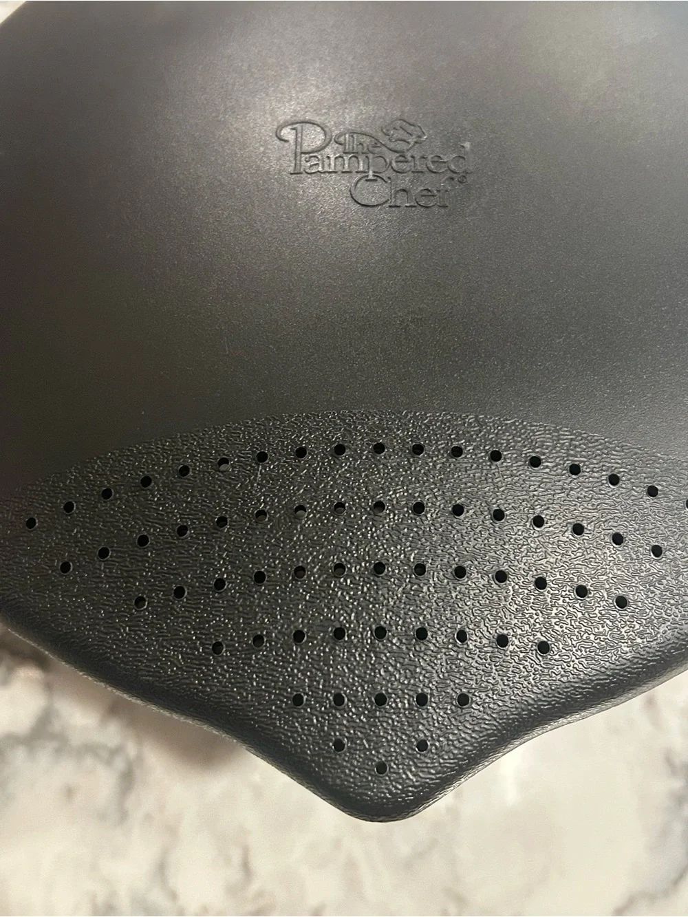 New Black Pampered Chef Large Micro Cooker Microwave Steamer Rice Strainer 8 cup