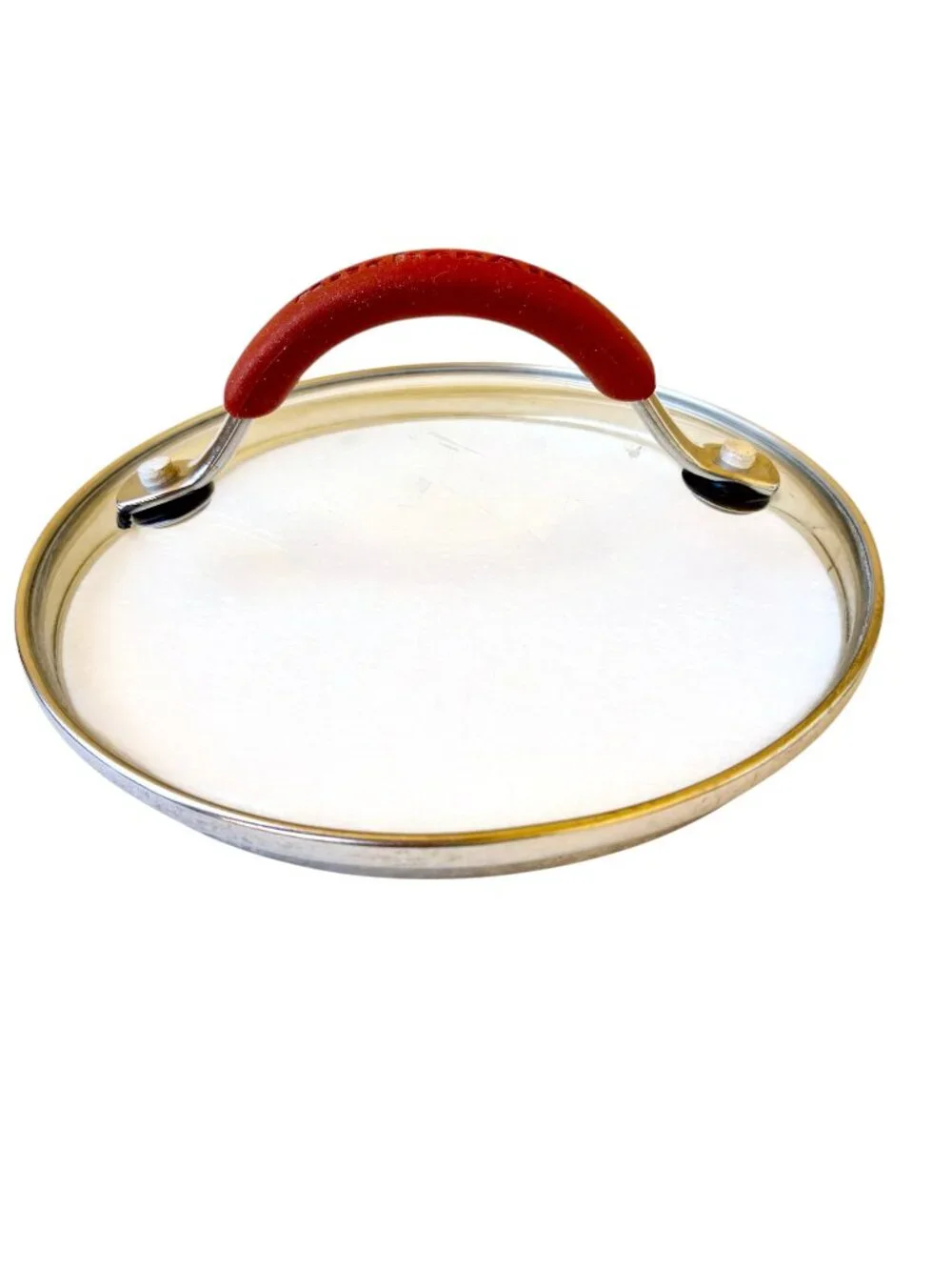 KitchenAid Brand Glass Pot LID ONLY Red Handle Replacement 6 1/8