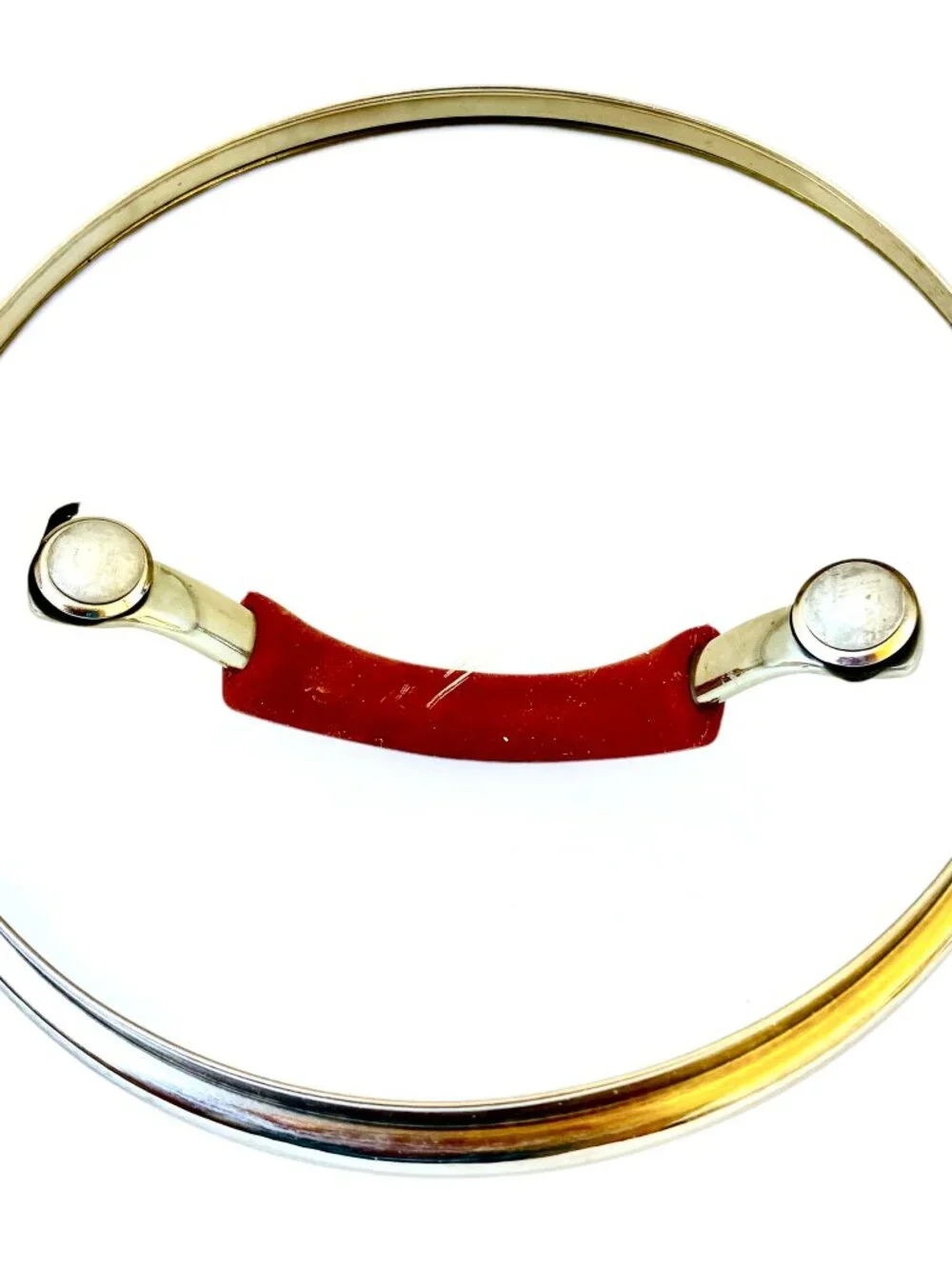 KitchenAid Brand Glass Pot LID ONLY Red Handle Replacement 6 1/8