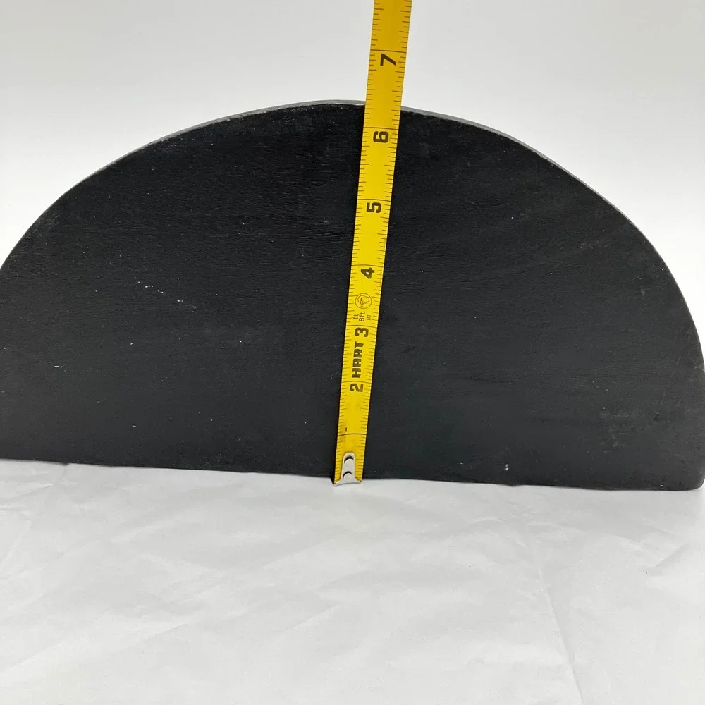 Wall Sconce Shelf 12x10 Black Wrought Iron Cage Carved Wood Top Vintage