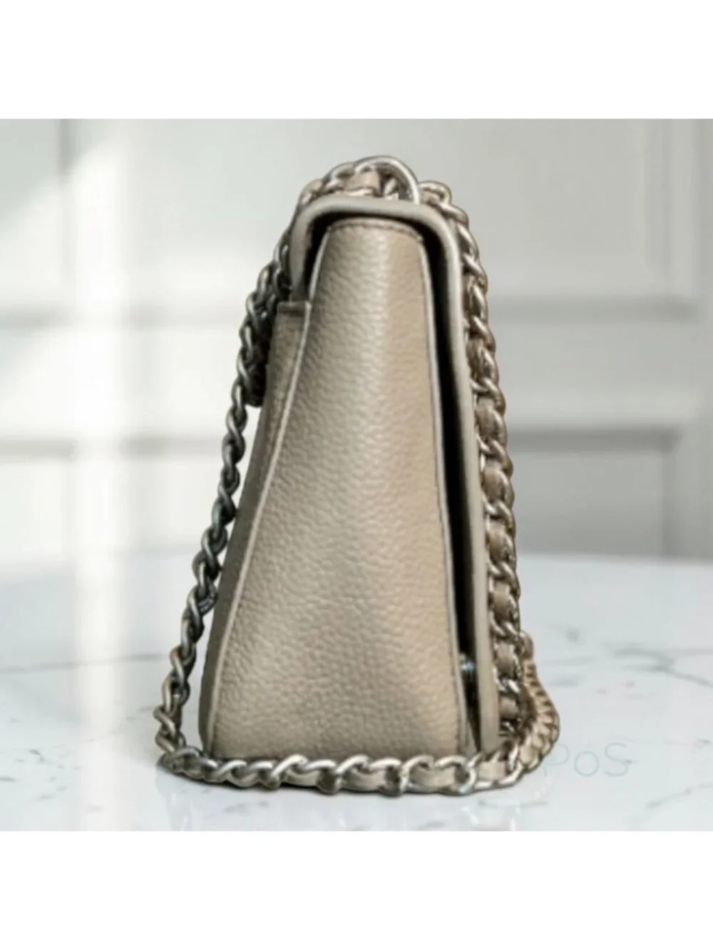 Tory Burch Grey and Silver Britten Shoulder Bag / Crossbody 998066
