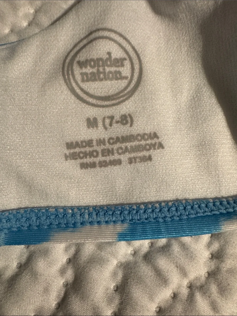 wonder nation Blue and White Tie-Dye Girls' Two-Piece Swim Set