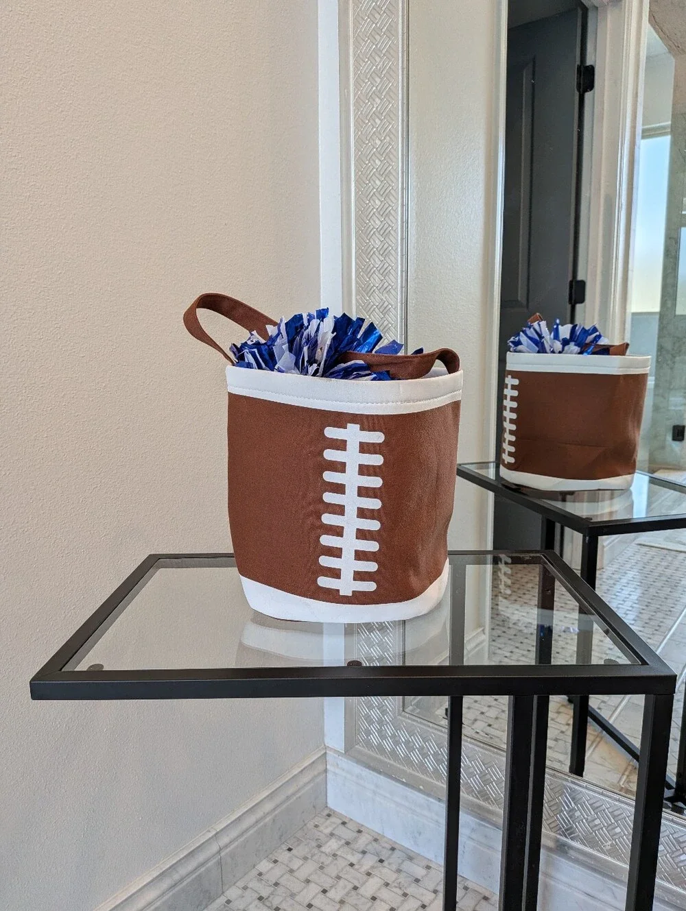 NFL Blue and White Star DCC Cheer Costume Set - Kids YL 14
