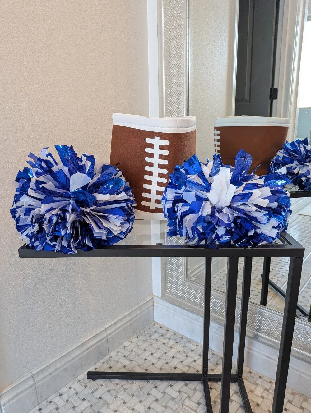 NFL Blue and White Star DCC Cheer Costume Set - Kids YL 14