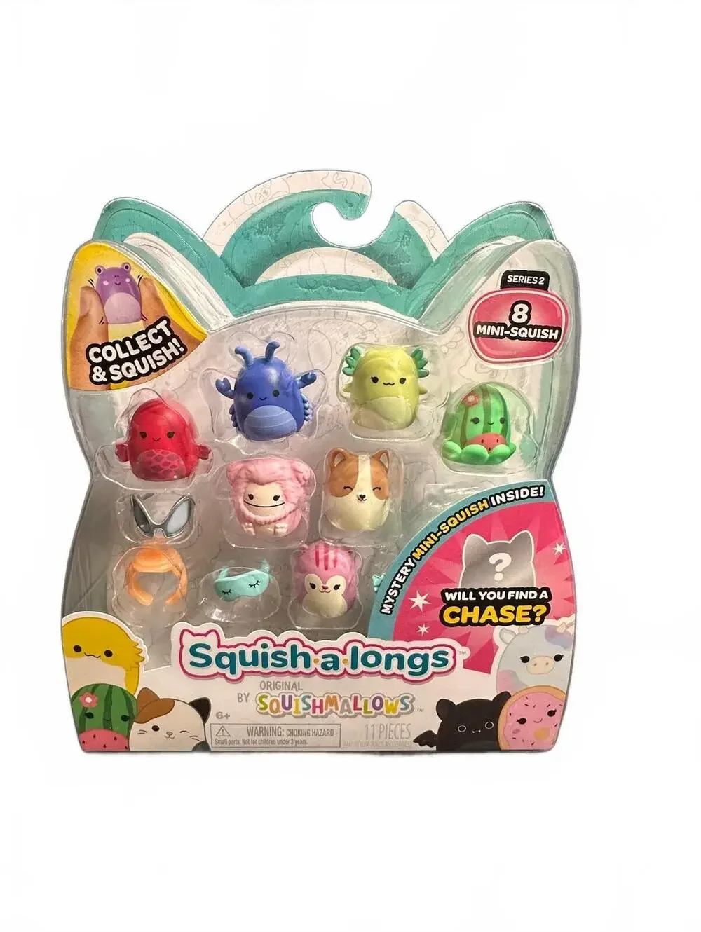Squish-a-longs Series 2 Mini-Squish Collectible Set with Mystery Mini-Squish
