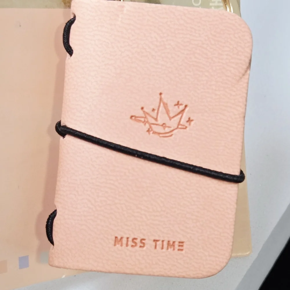 Mini Pink Traveler’s Notebook Keychain Faux Leather Journal Bookish Bag Charm