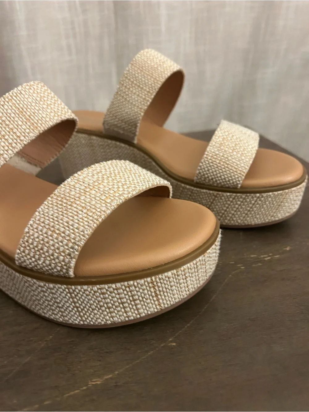 Michael by Michael Shannon Pierre Women's Wedge Single Strap Sandal Size 10