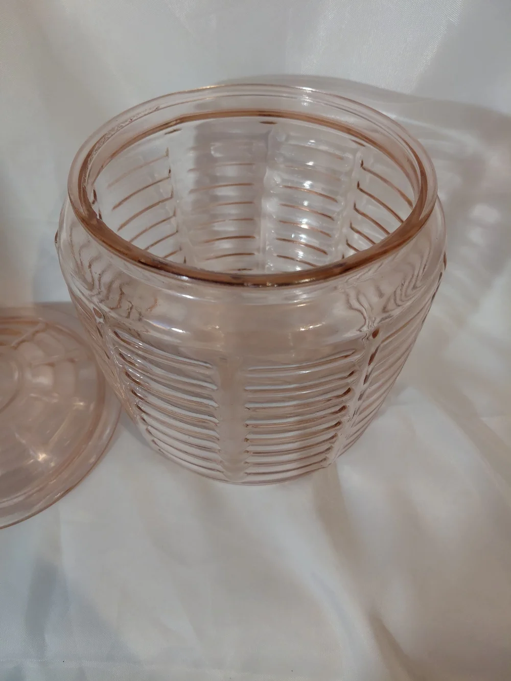 Anchor Hocking Pink Glass Cookie Jar with Lid