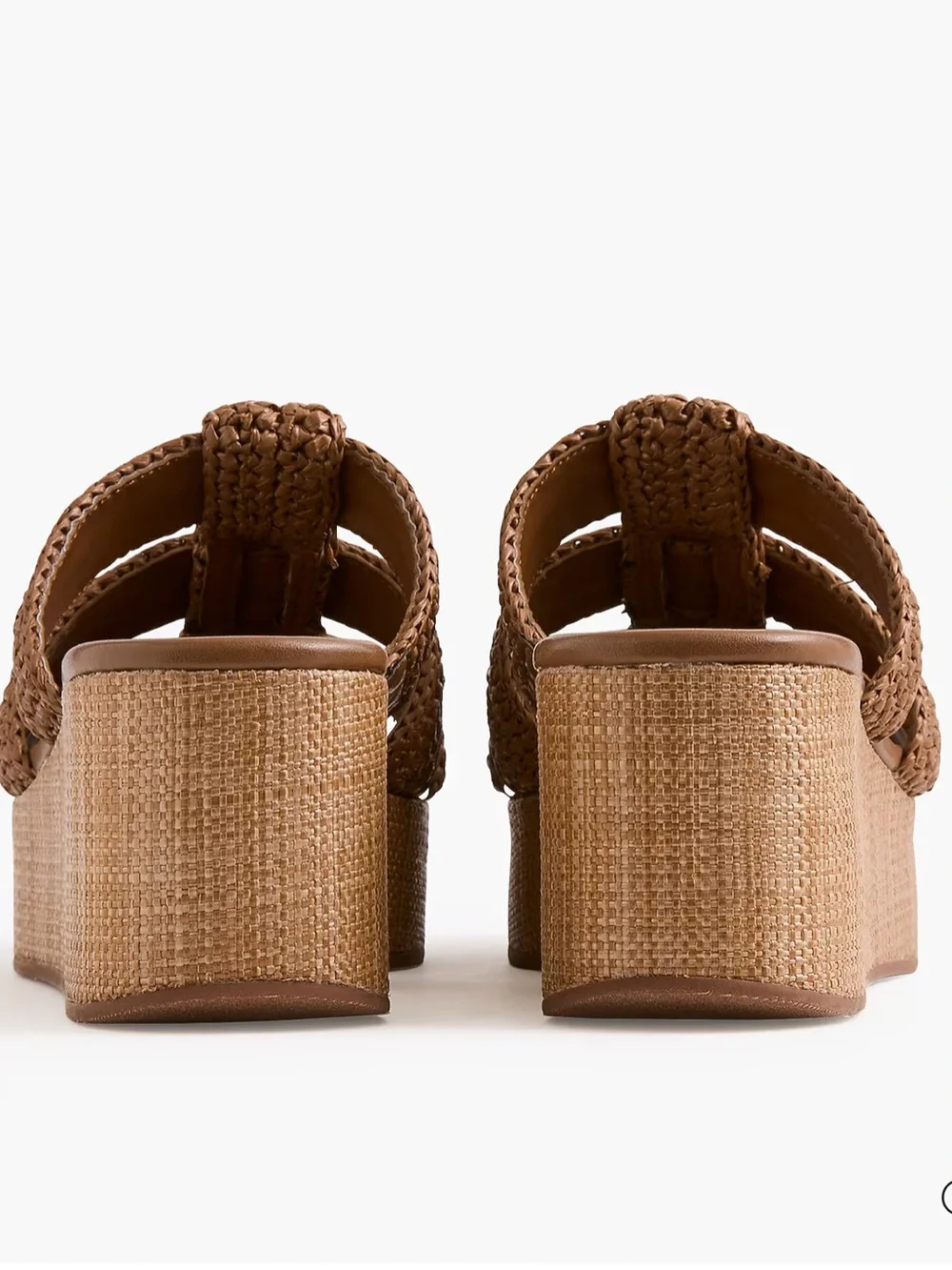 NWOB J. Crew Factory Fisherman flat-form wedges, size 9 Cedar Wood