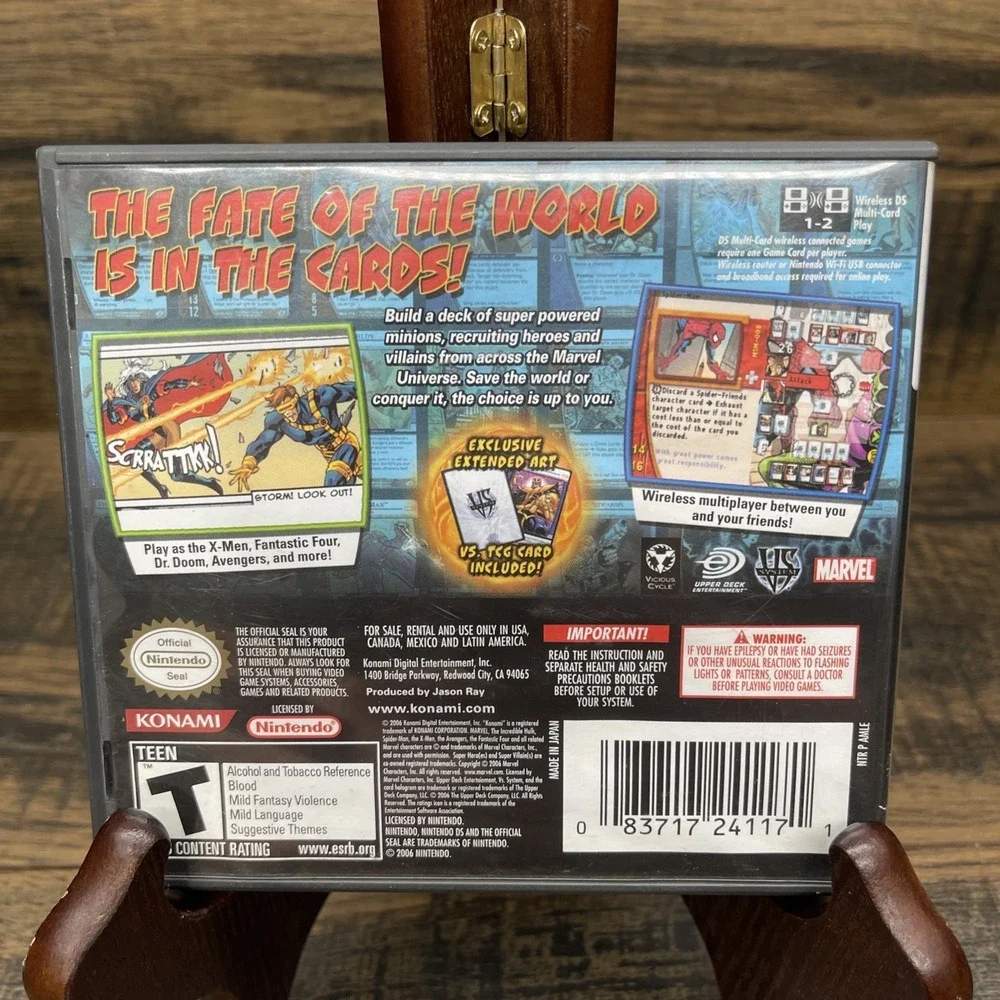 Marvel Trading Card Game (Nintendo DS) Case And Manual ONLY No Game‎ USA Version