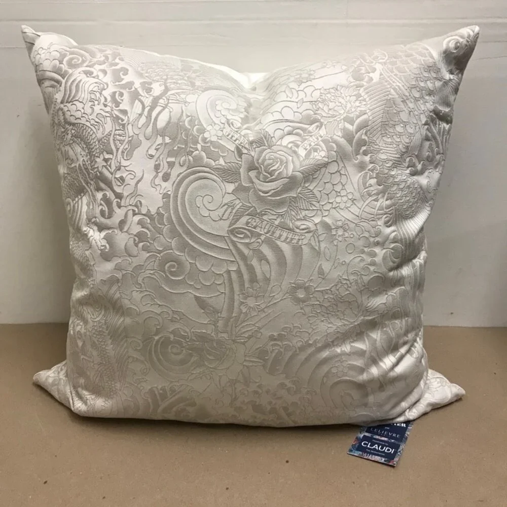 Jean Paul Gaultier Sagesse Serpent Beige Decorative Pillow