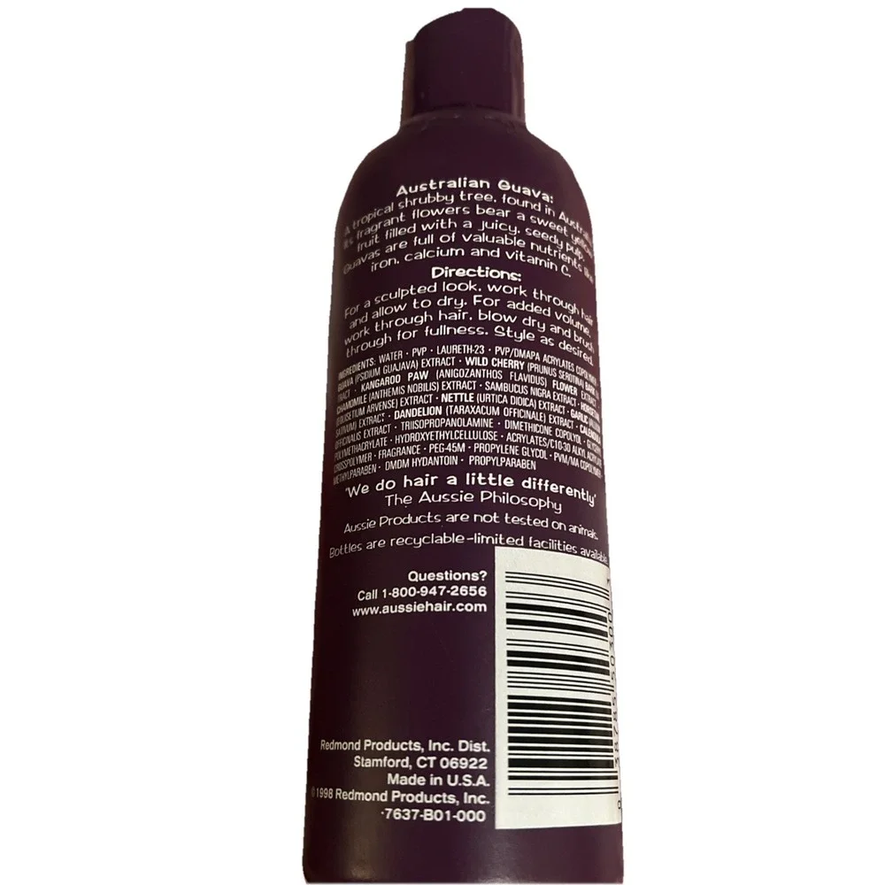 Aussie Mega Styling Gel Design Firm Hold 8 Fl‎ Oz. Alcohol Free Australian Guava