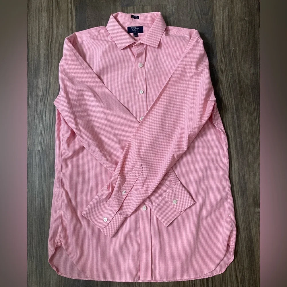 J. Crew Men’s Large 80s 2-Ply Wrinkle Free Pink Button Down Shirt‎