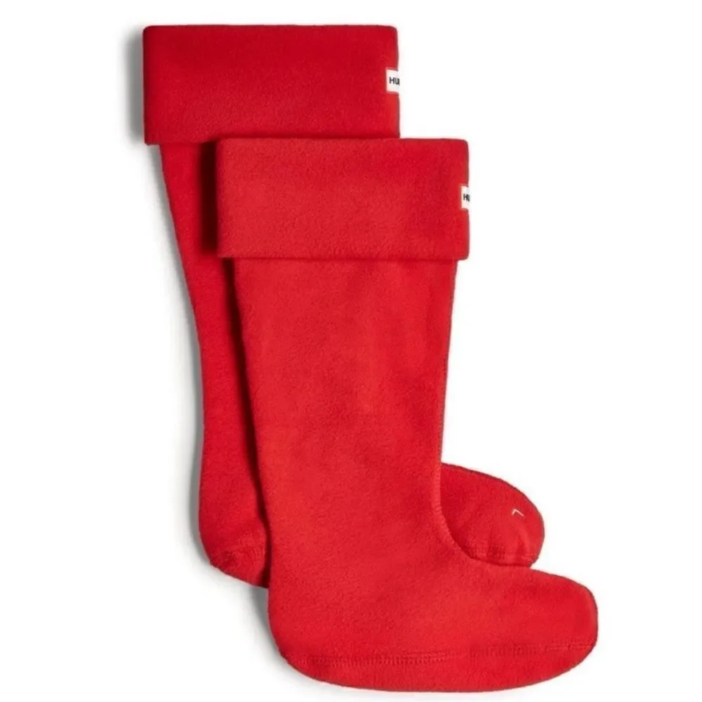 Hunter Kids Original Fleece Welly Boot Socks Red Size S/M US size 1-3 New