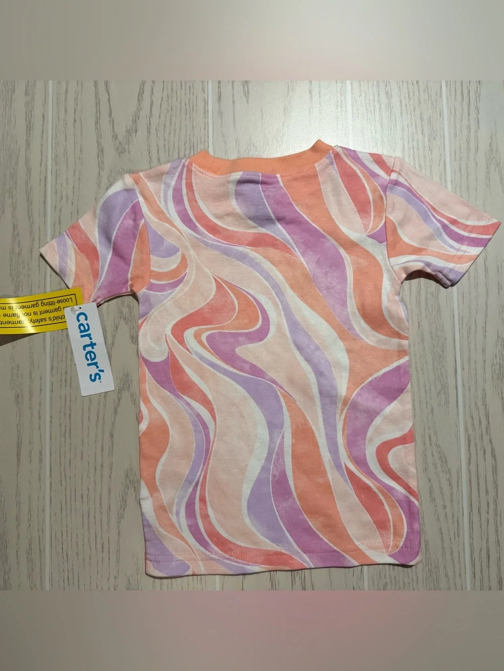 Carter’s Toddler Girls 4T 2pc‎ Pajama Set Peach Purple Swirl NWT